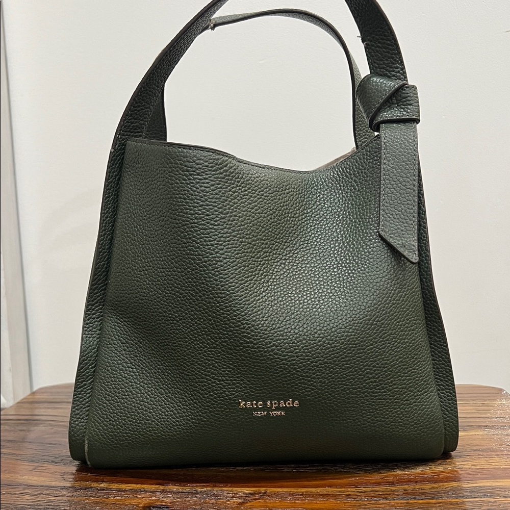Kate Spade Dark Green Leather Shoulder Bag